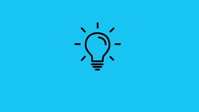 Creative Idea Light Bulb Icon Animation