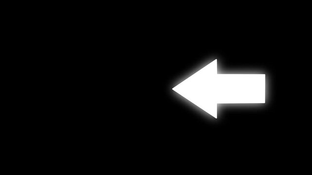 Left Direction Arrow Symbol Motion Graphic