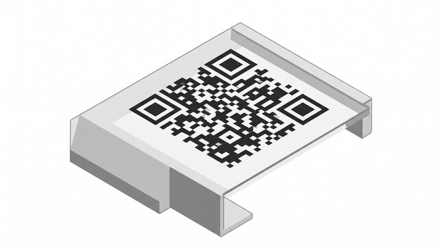 Isometric Acrylic QR Code Stand Display for Digital Payment and Contactless Information