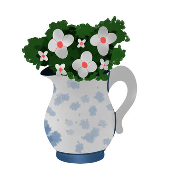 bouquet of flowers in vase