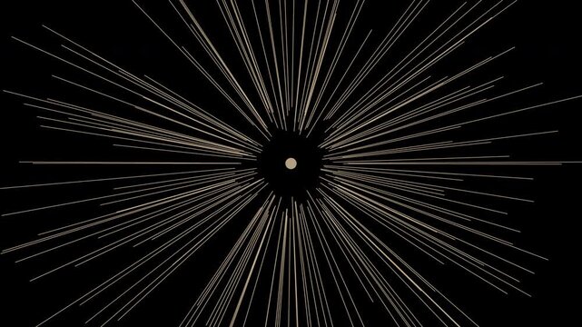 Beige zoom blur transition with radial speed lines bursting, whip effect animation, transparent background
