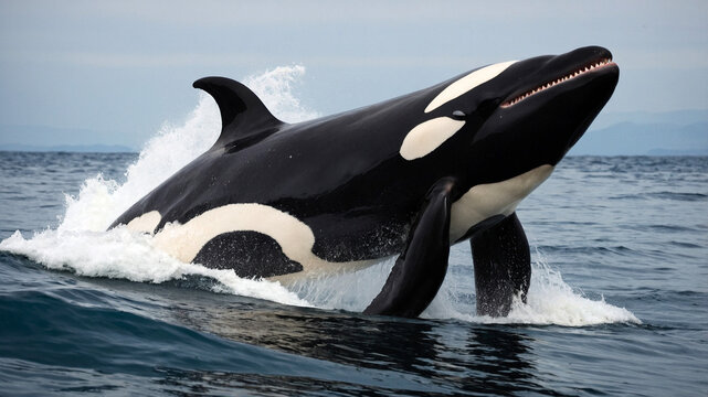 killer whale on the ocean