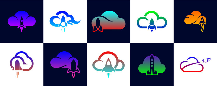Collection of Creative Cloud Rocket Logos