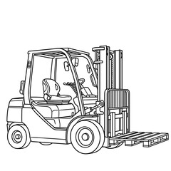 construction forklift outline © Laut Biru