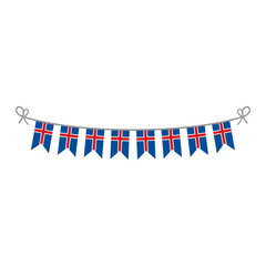 Obraz premium Icelandic Flag Bunting Illustration