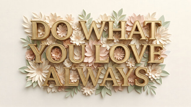 Do What You Love Always Floral Quote