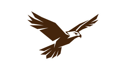 Naklejka premium Minimalist Eagle Vector Icon Design