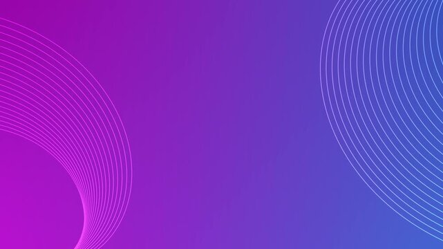 Smooth gradient background with concentric circular lines on left and right edges animation