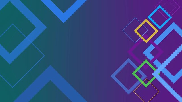 Abstract geometric background with overlapping square outlines animation