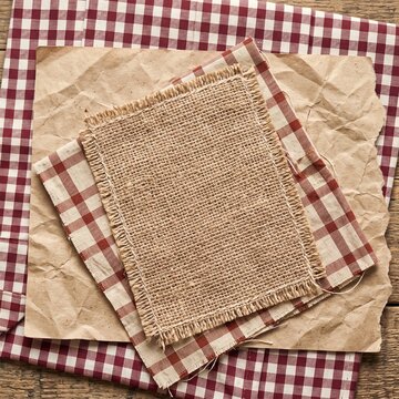 Rustic burlap mockup