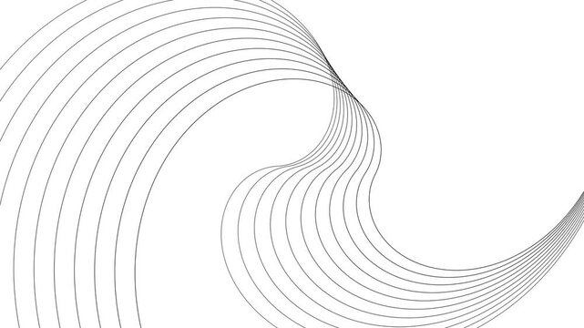 Abstract background with flowing curved lines and soft swirl shapes animation