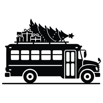 Festive School Bus Clipart