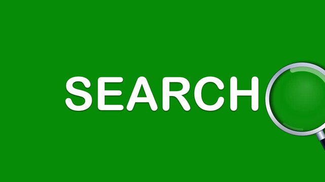 Magnifying glass scanning over the word search