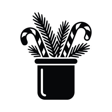 Winter Plant Pot Clipart