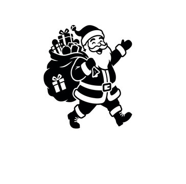 chrismas silhouette vector.