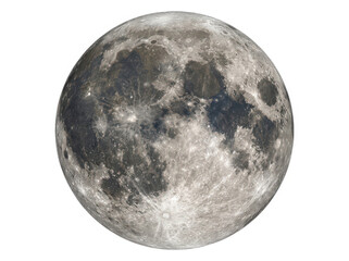 Naklejka premium Full moon bright glowing sphere in the dark night sky detailed celestial object