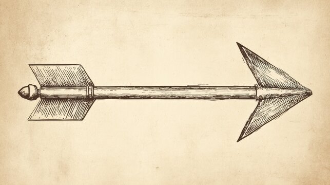 Vintage style arrow illustration directional symbol