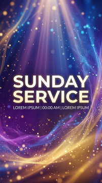 Sunday Service Church Worship Event Poster Template