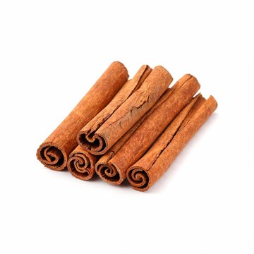 Premium Natural Cinnamon Sticks Isolated on White Background