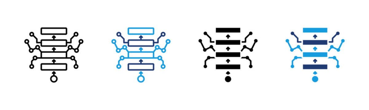 Transformer icon set multiple style collection