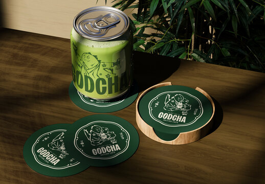 Drink Coaster Mockup