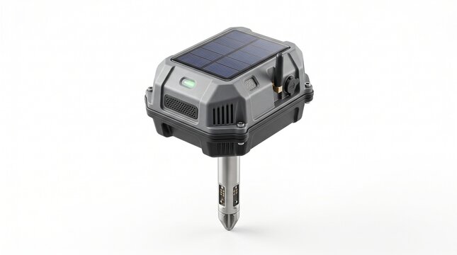 Solar powered smart soil sensor for agriculture, wireless environmental monitoring device, industrial moisture and temperature probe