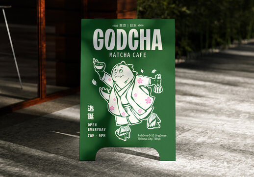 Stand Signboard Mockup