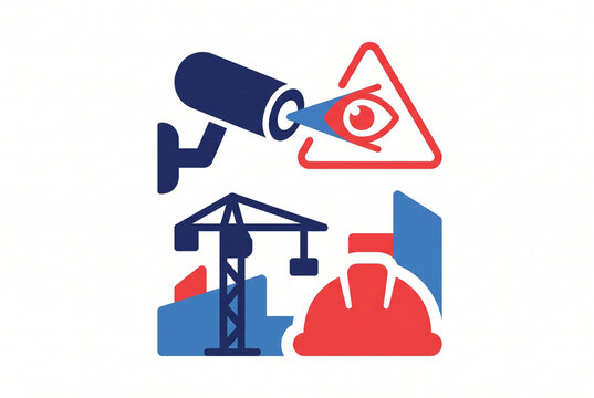 AI Safety Camera Hazard Detection Construction Icon