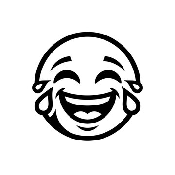 Laughing Face Icon Isolated
