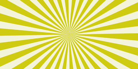 Fototapeta premium Abstract Yellow and Orange Sunburst Vector Background with Radiant Rays, Bright Sunlight Beams, Radial Stripes and Retro Starburst Pattern for Wallpaper and Decorative Design
