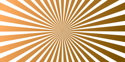 Fototapeta premium Retro Orange and Yellow Sunburst Background with Radiant Rays, Vintage Starburst Pattern, Warm Sunlight Beams and Abstract Radial Vector Design for Wallpaper and Decorative Artwork