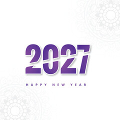 Fototapeta premium 2027 new year greeting card beautiful creative text design