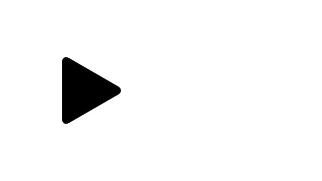 audio Fast forward black symbols icon symbol animation Fast forward sign moving forward 4k animation icon