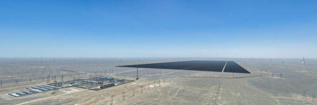 Integrated Solar, Wind and Energy Storage Power Station on Vast Gobi Desert