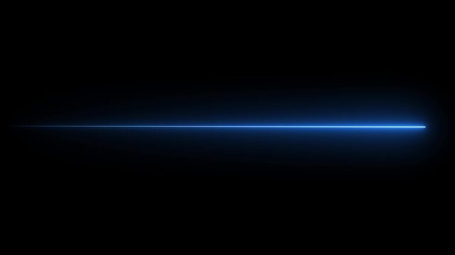 Straight Glowing neon lazer line icon on black background