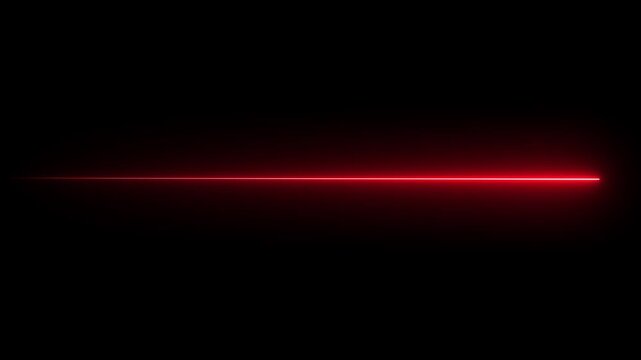 Straight Glowing neon lazer line icon on black background
