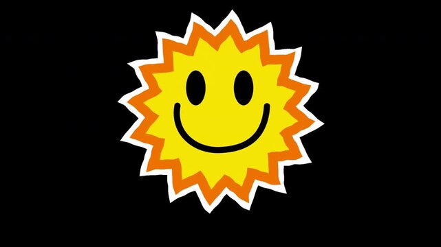 trendy sticker animation 4k isolated background
