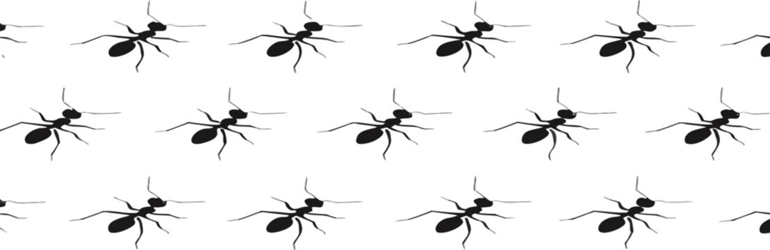 Seamless Ant Pattern Background Vector Illustration