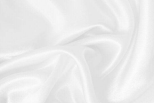 White fabric texture for background and design, beautiful pattern of silk or linen.