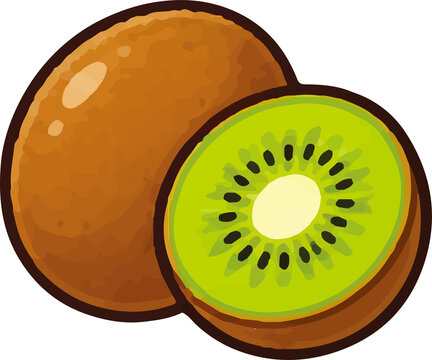 A cute and colorful fruit PNG collection featuring fresh and delicious fruits with a playful, cheerful style.
