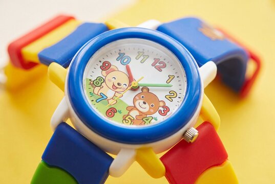 Playful Childrens Watch for Learning to Tell Time