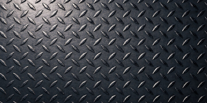 Dark diamond plate metal texture