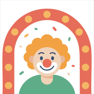 Cheerful colorful graphic showing april fools displayed as modern flat design for web and print