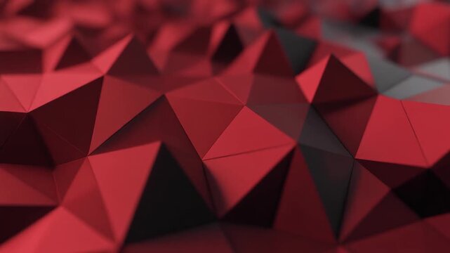 Geometric low poly Abstract Background Crimson Red And Black Medical Clean Motion