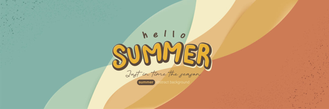 Blue sea and beach summer retro banner background with abstract ripple beach vibes