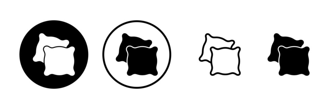 Pillow icon vector illustration. Pillow sign and symbol. Comfortable fluffy pillow