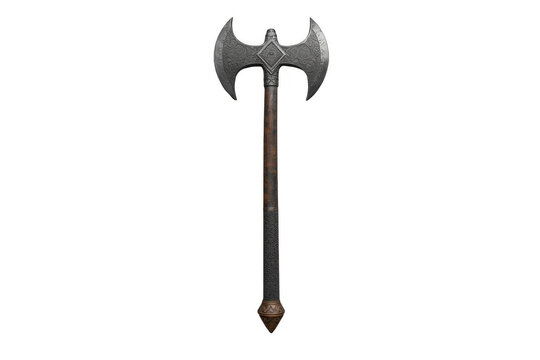 Double-headed fantasy battle axe medieval weapon
