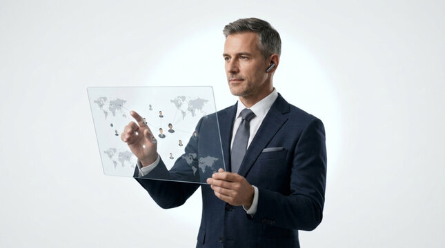 Executive coordinating virtual teams across locations