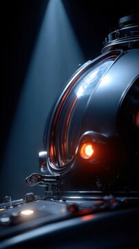 Close-up View of Bathyscaphe and Underwater Scene