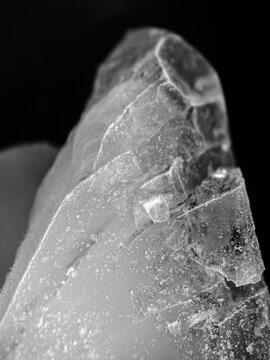 Sharp Ice Crystal Edge with Abstract Frozen Geometry
